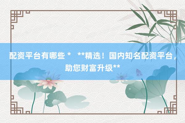 配资平台有哪些 *   **精选！国内知名配资平台，助您财富升级**
