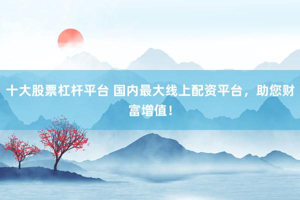 十大股票杠杆平台 国内最大线上配资平台，助您财富增值！