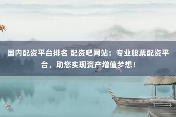 国内配资平台排名 配资吧网站：专业股票配资平台，助您实现资产增值梦想！