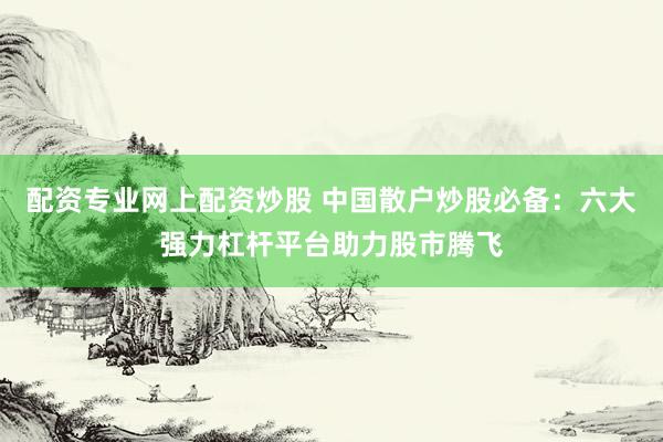 配资专业网上配资炒股 中国散户炒股必备：六大强力杠杆平台助力股市腾飞