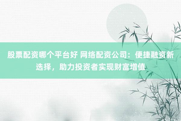 股票配资哪个平台好 网络配资公司：便捷融资新选择，助力投资者实现财富增值