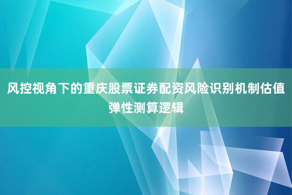 风控视角下的重庆股票证券配资风险识别机制估值弹性测算逻辑