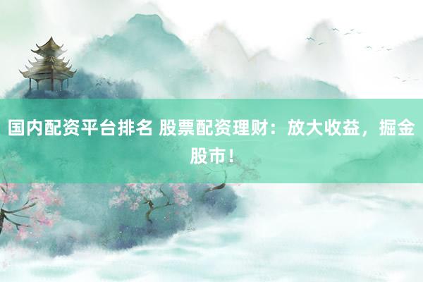 国内配资平台排名 股票配资理财:放大收益,掘金股市!